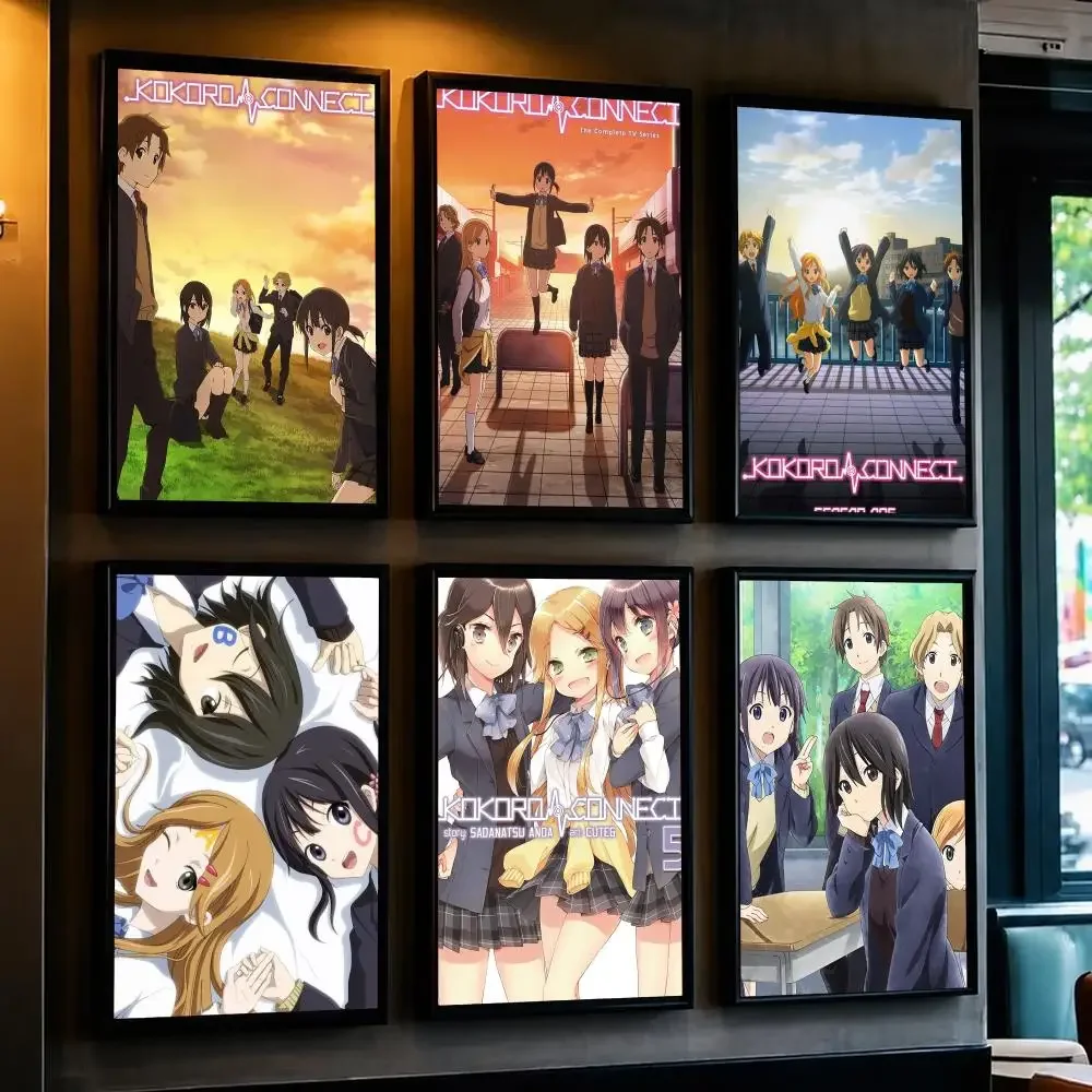 anime K-Kokoro Connect-T Poster Decorative Wall Art Sticker for Cafe Office Bedroom and Living Room