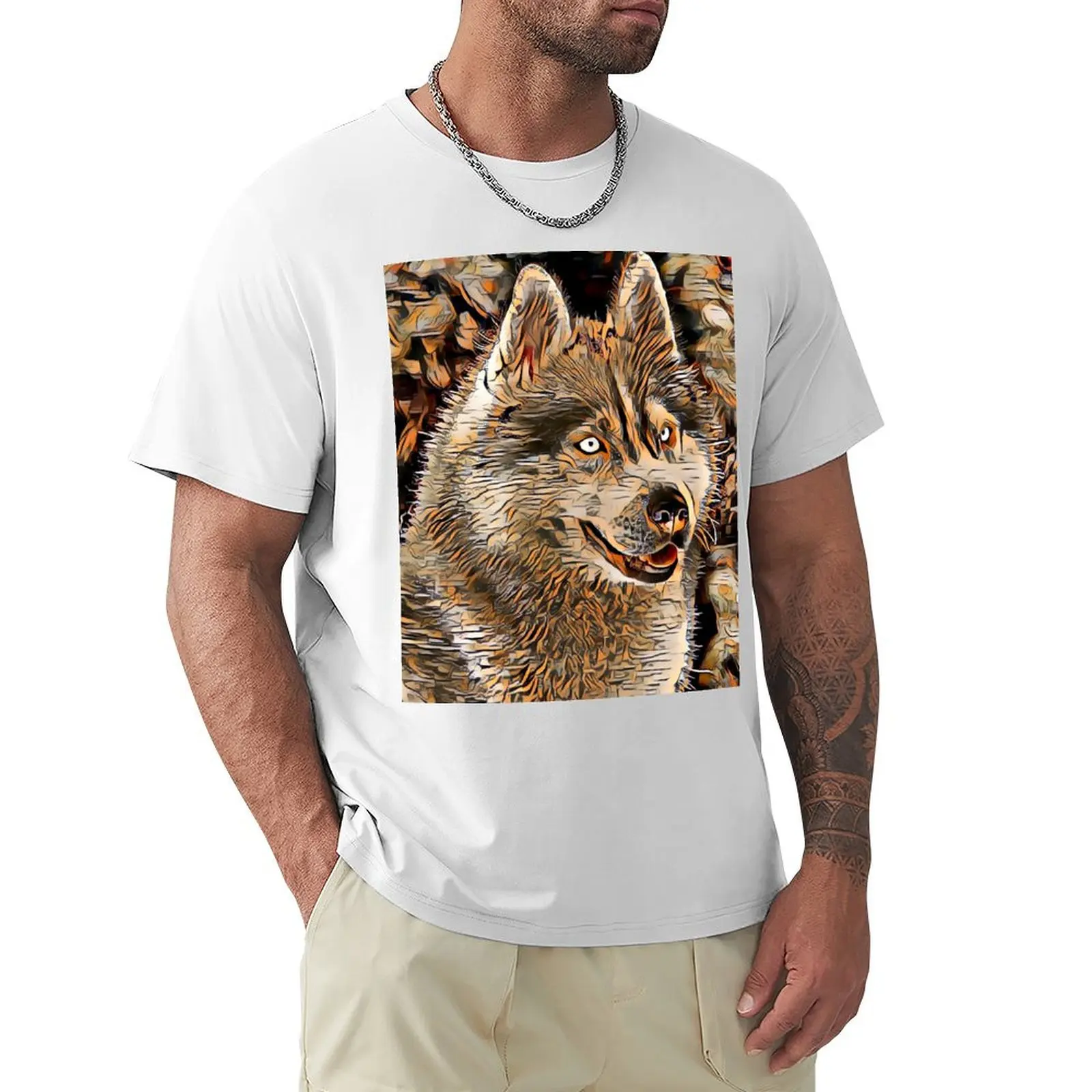 Siberian Husky T-Shirt plus size tops animal prinfor boys customizeds Blouse mens t shirt graphic