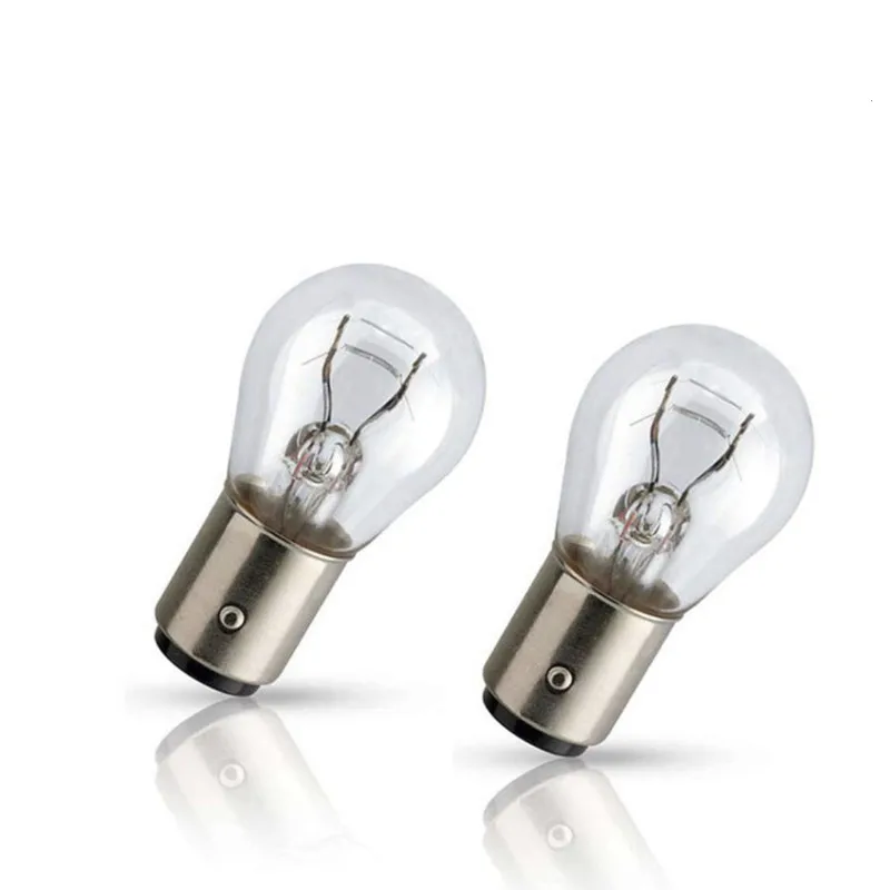 2 pièces P21/5W S25 12V21/5W BAZ15D voiture lampe en verre clair 12594 ampoule de queue de frein indicateur de voiture lampe d'arrêt halogène ampoules de frein