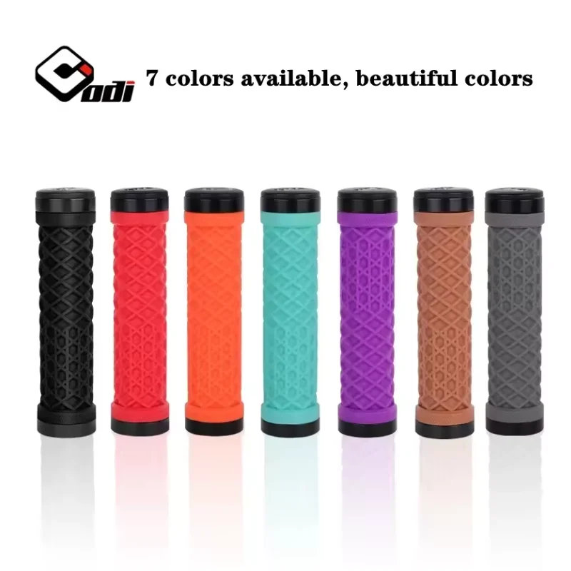 

Odi Van MTB Bicycle Handlebar Grips Lock-On Anti-slip Shock absorption double Lock ring for Retro Brompton BMX Folding Bike Grip