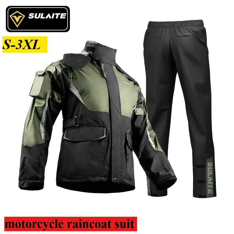 Motorcycle Riding Raincoat Outdoor Split Raincoat Rain Pants Motorcycle Travel Waterproof Set Outdoor Hiking Jacket Waterproof