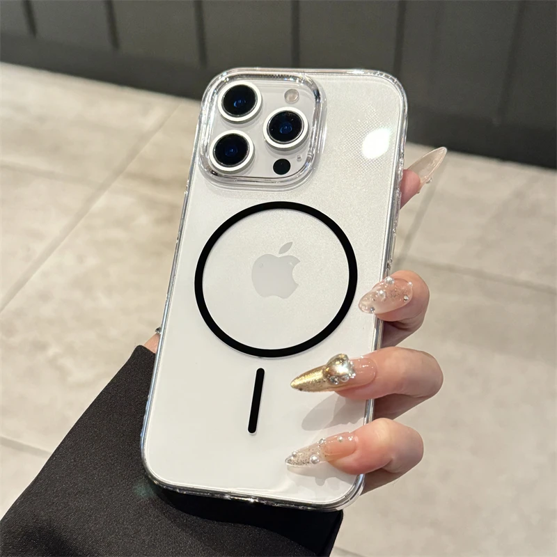 Luxury Magnetic Wireless Charge For Magsafe Case for iPhone 16 15 14 13 12 11 Pro XR XS Max 7 8 Plus Shockproof Case Back Cover
