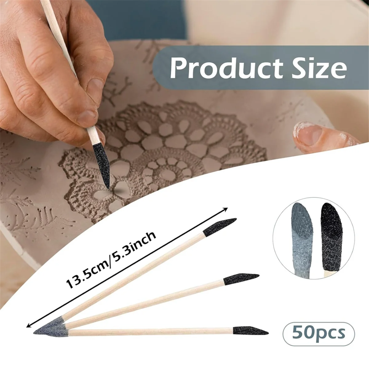 

Шлифовальные палочки A002, 50 шт., двусторонние шлифовальные инструменты для моделей дерева и пластика, зернистость 120/280, 5,4 х 0,2 дюйма