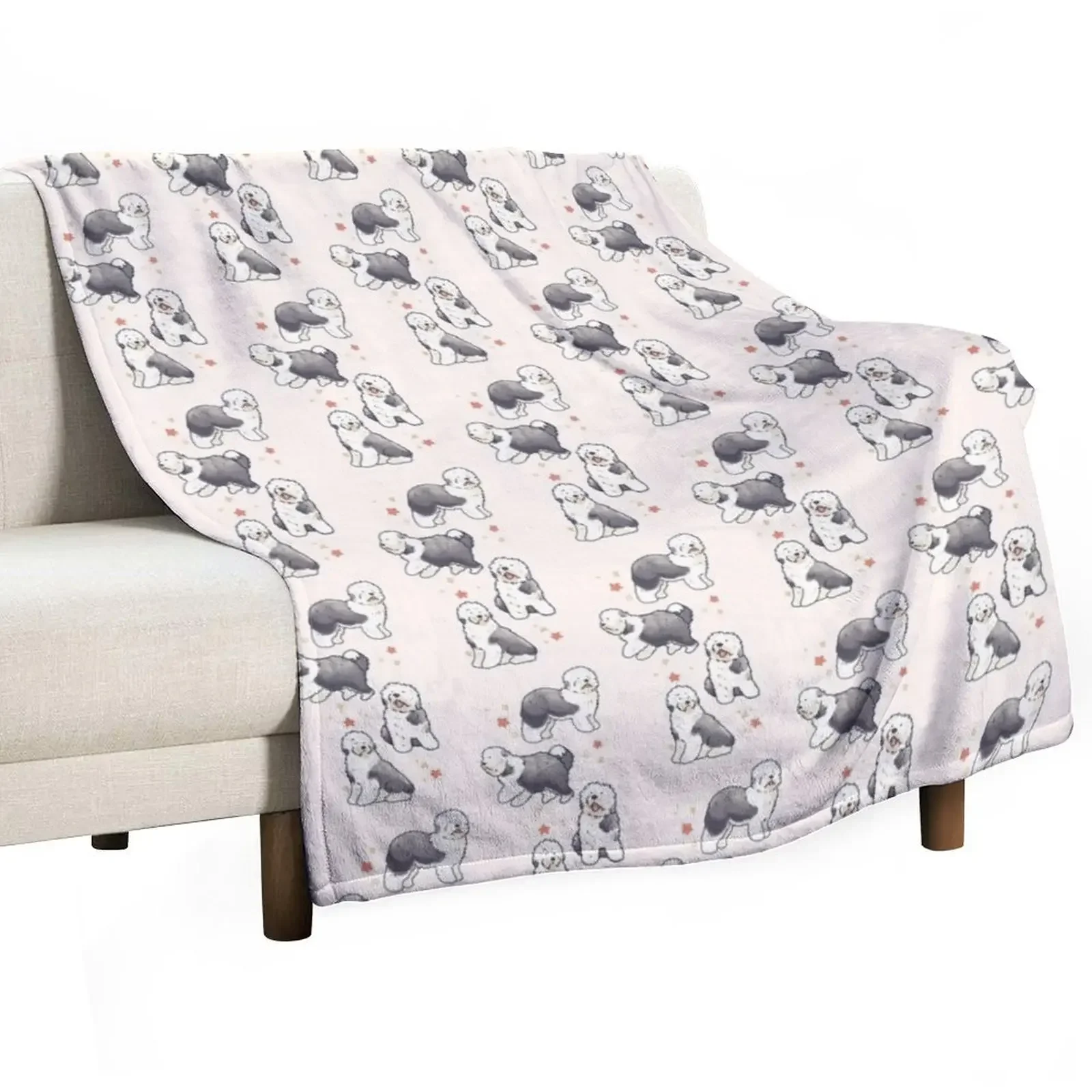 old english sheepdog dogs Throw Blanket manga Sofa Blankets For Baby Cute Plaid Plaid Blankets