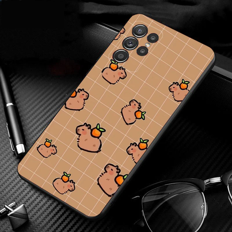 เคสโทรศัพท์การ์ตูนน่ารักลายการ์ตูน capybara รูปสัตว์สำหรับ Samsung S24 S23 S21 S20 S21 S22 S20เป็นพิเศษ S10E S20 FE S24 Plus