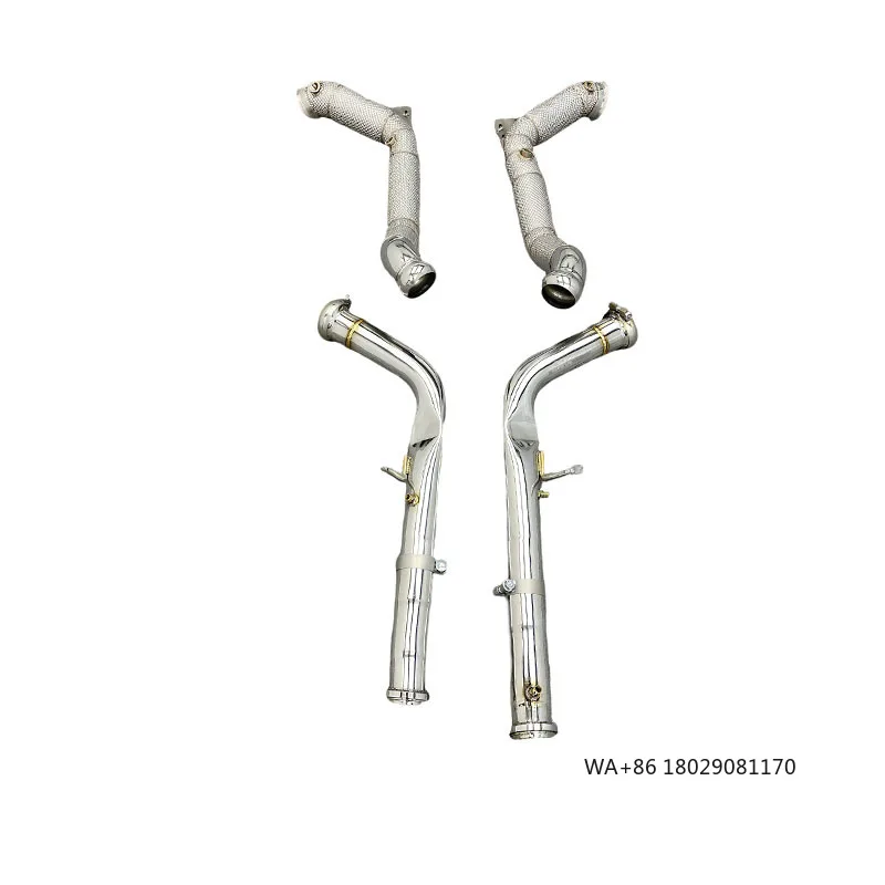 

Тюнингованные выхлопные трубы (даунпайпы) без катализатора для G63 W464 4.0T 2019-2023, система выхлопа из нержавеющей стали