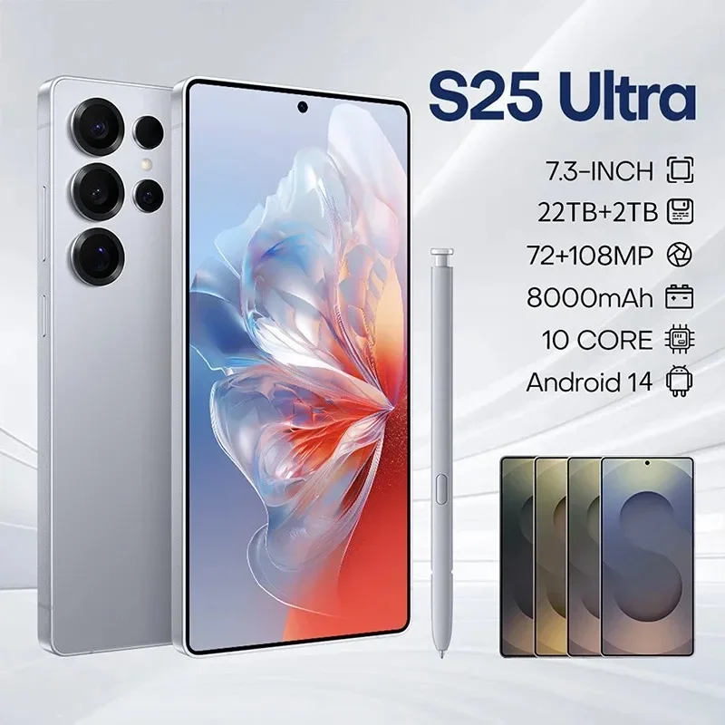 

NEW S25 Ultra HOT 2025 original intelligent 5G dual card dual standby Android 14 system global version 8000mAh battery 7.3inch