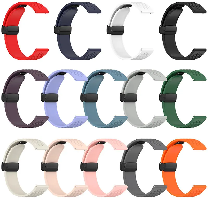 22mm Strap For Oppo Watch X X2 4Pro One Plus Watch 2 Sport Silicone Magnetic Buckle For Oppo One Plus Watch 46mm Band Accessorie