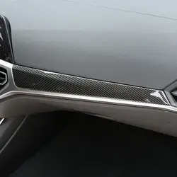 ABS Carbon Fiber Style Center Console Dashboard Panel Decoration Cover Trim Stickers For BMW 3 Series G20 G28 2019 2020 2021 LHD