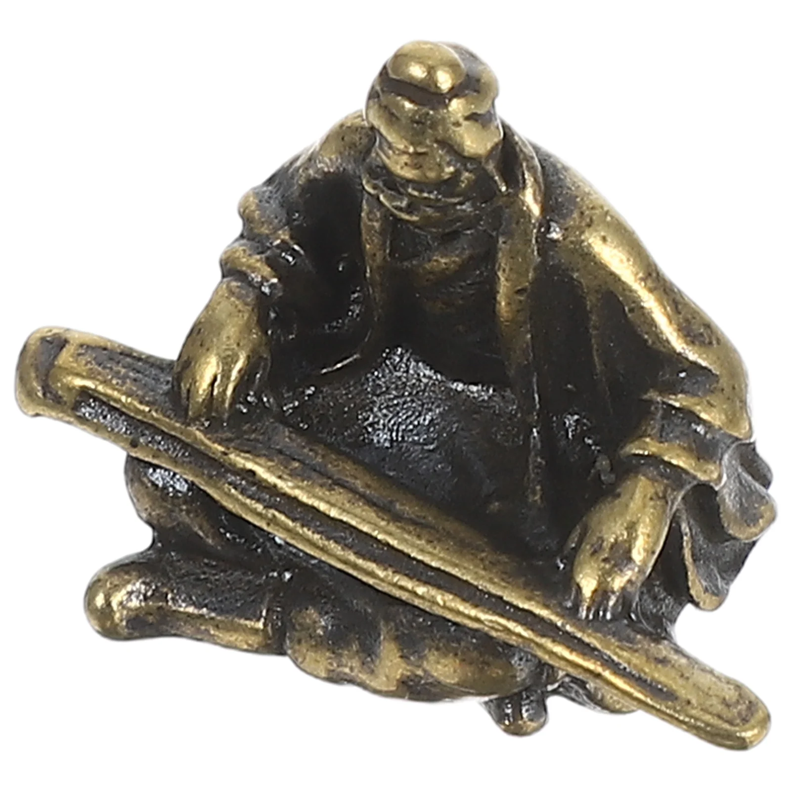 

Miniature Chinese Ancient Figure Micro Landscape Copper Statue Detailed Vintage Desktop Bonsai Garden Terrarium Decoration