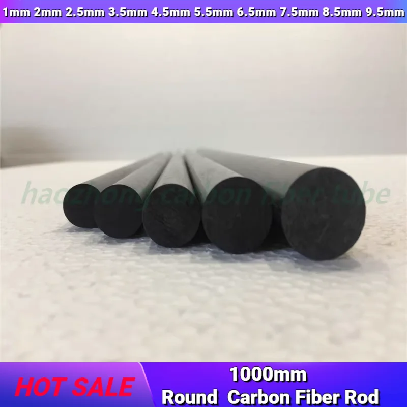 Diameter 1mm 2mm 2.5mm 3.5mm 4.5mm 5.5mm 6.5mm 7.5mm 8.5mm 9.5mm X L1000mm Carbon Fiber Rods  for RC Plane, suit for RC Model