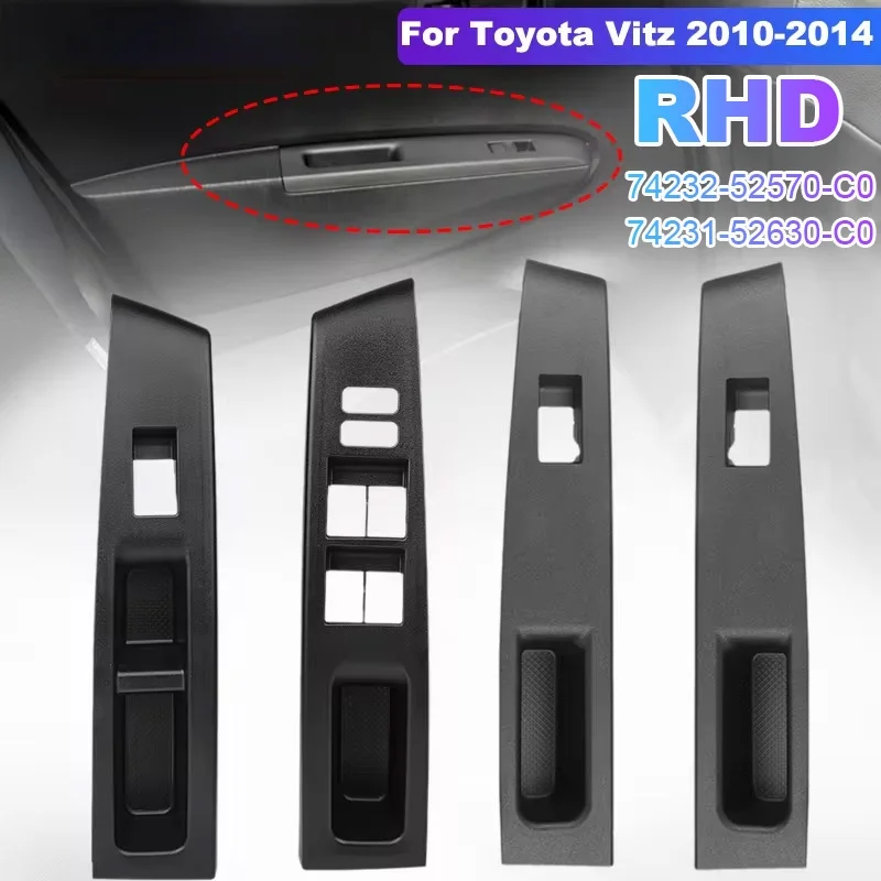 

Car Side Window Switch Control Panel Bezel Auto Armrest Upper Panel For Toyota Vitz 2010- 2014 74232-52570-C0 74231-52630-C0 RHD