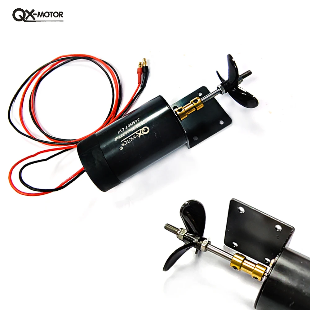 QX-MOTOR 545-50T Underwater Thruster 12V-16V Brush Motor for Unmanned Boat Remote Control Boat Model