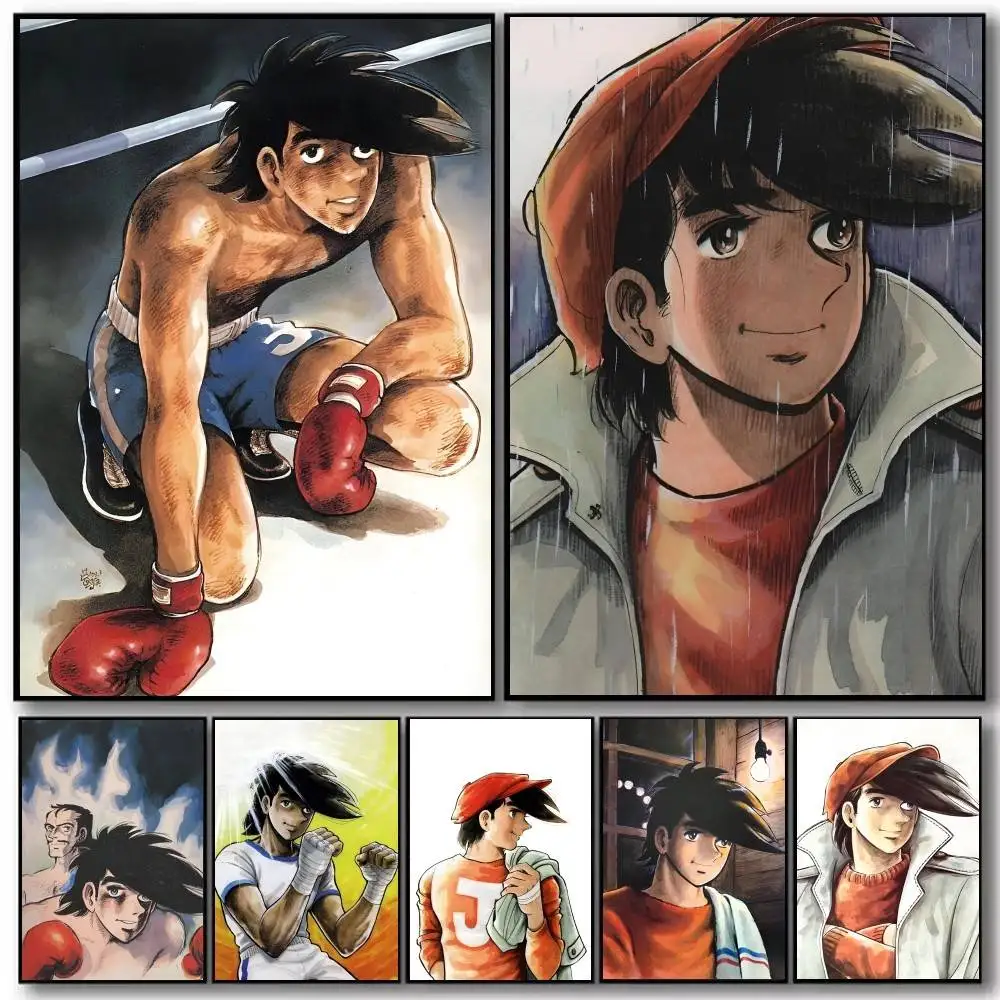 Póster adhesivo de Anime deportivo A-Ashita No Joe, arte de pared impermeable para sala de estar, dormitorio, decoración del hogar, 1 ud.