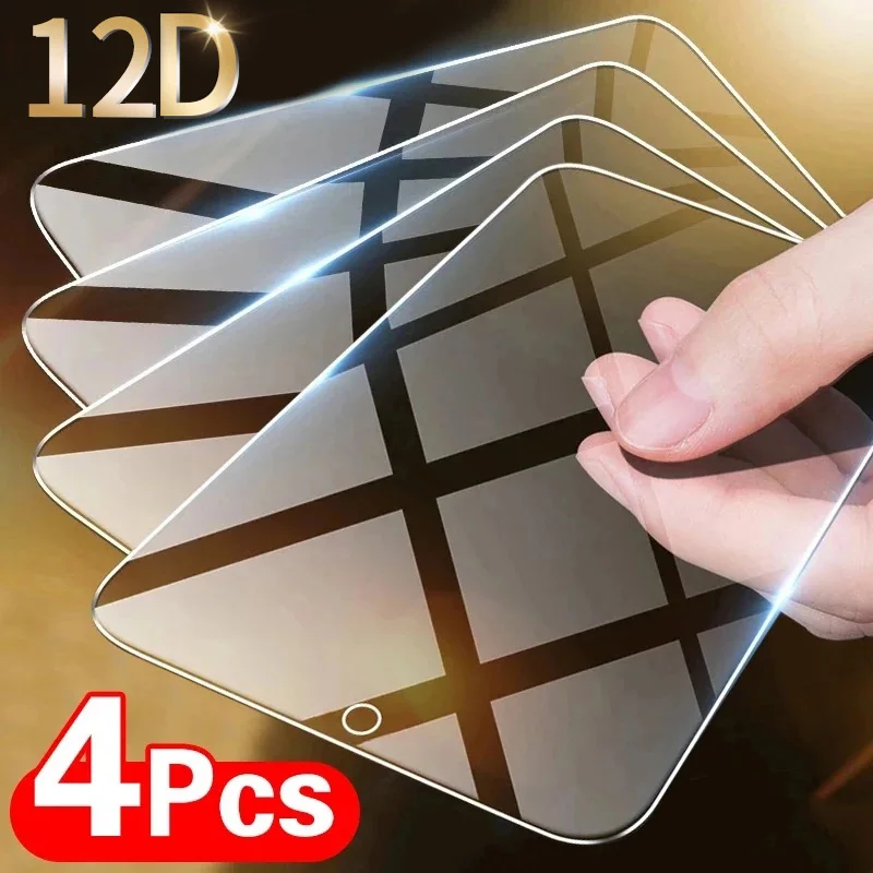 

4PCS Tempered Glass For Samsung Galaxy S24 Ultra A54 A14 A13 A53 A34 A33 A52 5G S21 Screen Protector For Samsung S22 S23 Plus