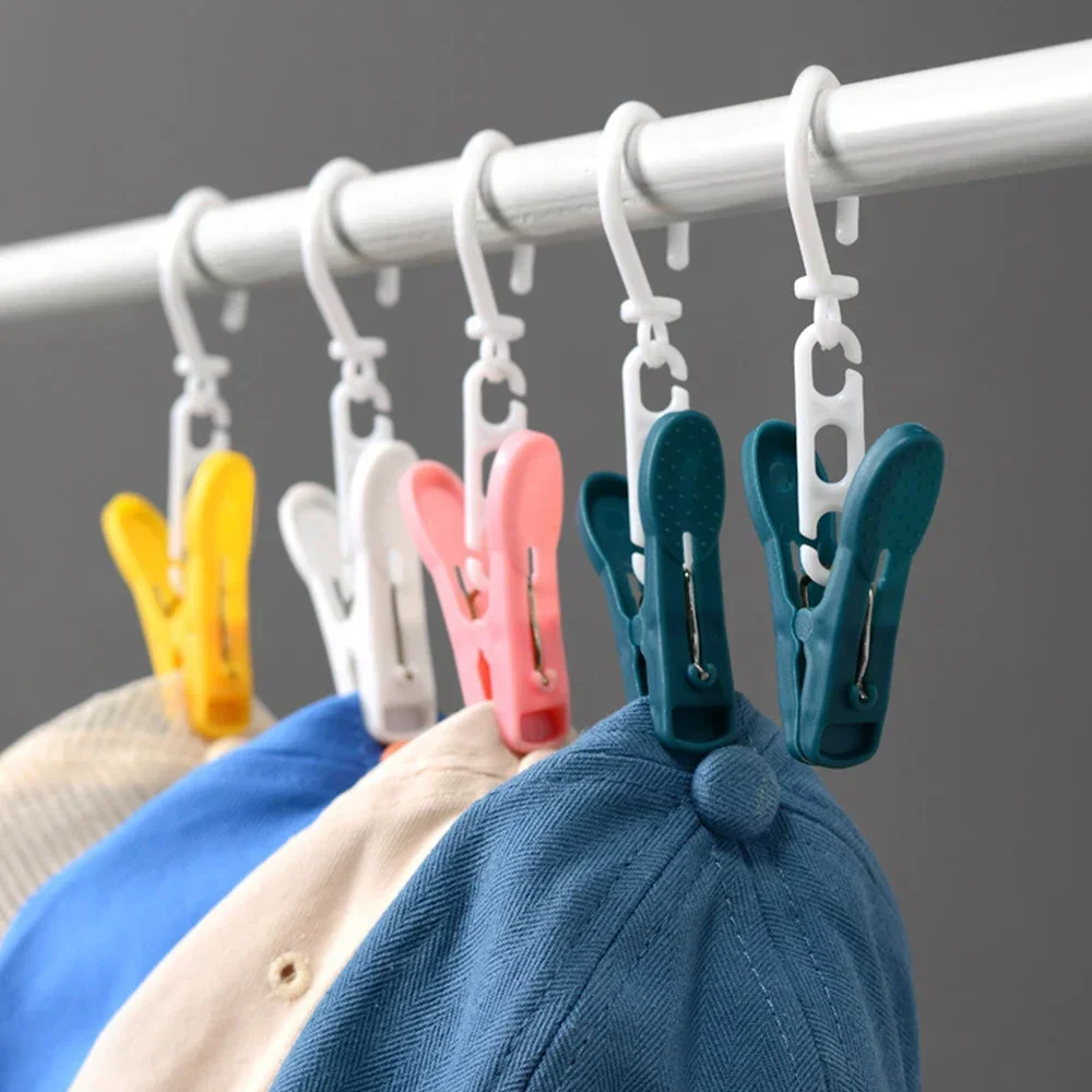 Rotatable Clothes Pegs Windproof Anti-slip Drying Clip Hats Towels Hanger Laundry Clip Hanging Hooks Socks Air-dry Clips Home