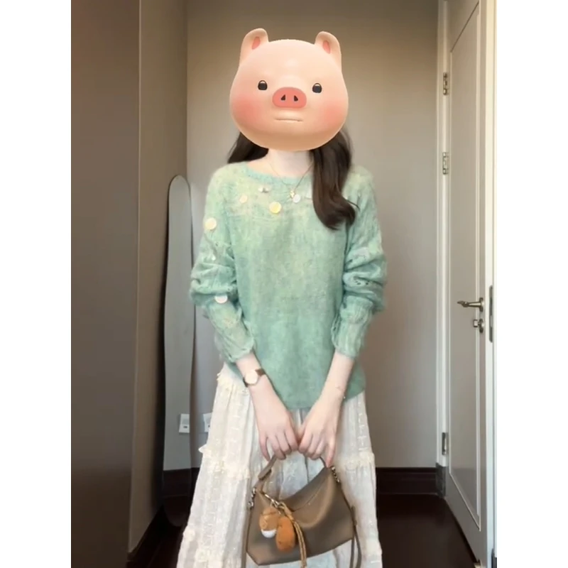 

Long Sleeved T Shirts Printed Womens Autumn Cross Over Pleat Bust Button Tab Cuff College Layered Youth Minimalist Streetwear BF