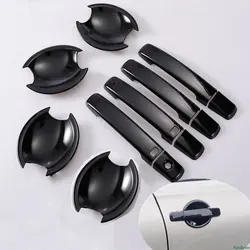 For Nissan Qashqai j10 2007- 2013 Glossy Black Chrome Car Door Handle Cover Stickers Styling Accessories