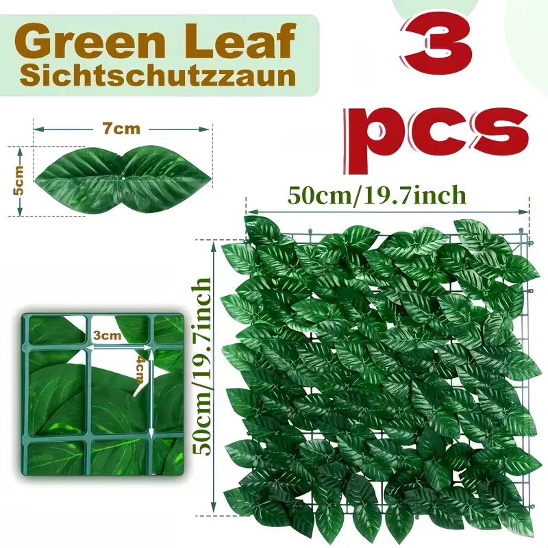 

3 шт., искусственная лоза, панели для конфиденциальности, красивые зеленые листья, экран, искусственное растение для дома, сада, двора, украшение для забора, новинка