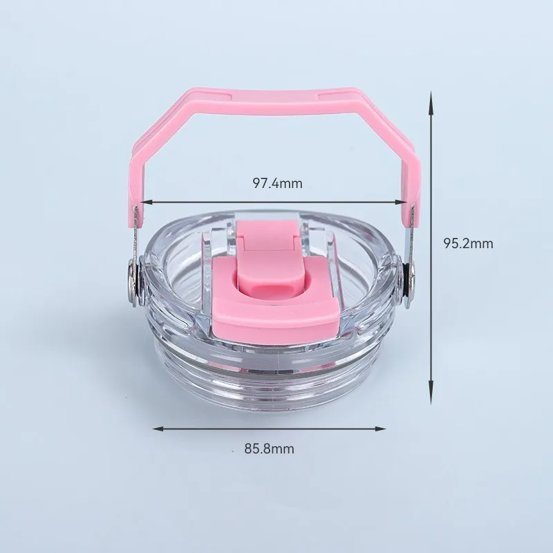 30oz Car Cup Double Drinking Cap Sealed Leak-proof Portable Handle Cover Transparent Hand-held Leak-proof Sealed Insulated