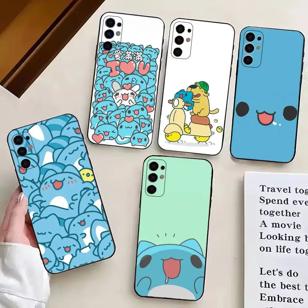 Cute Cartoon B-Bugcat Capoo Phone Case For Samsung S25,S24,S21,S22,S23,S30,Ultra,S20,Plus,Fe,Lite,Note,10,Black Cover