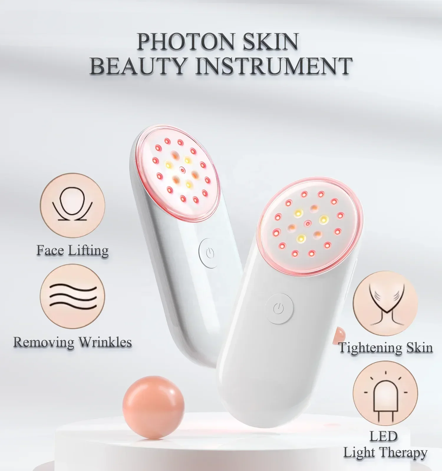 Red lase Light Facial ski Care Instrument Neck Face beaut Device Anti-wrinkle Anti-age factory price