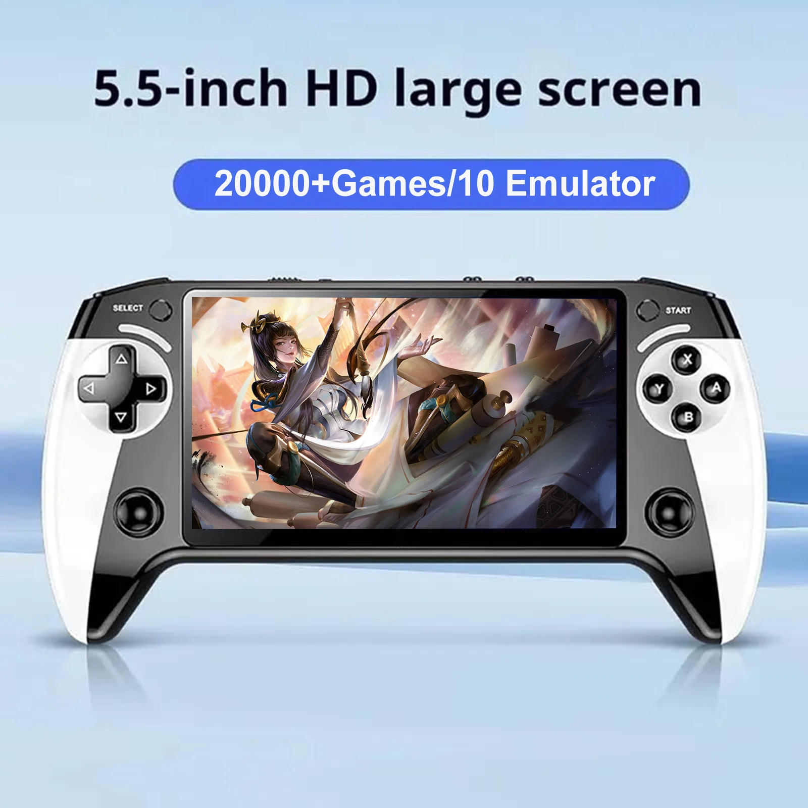 

5.5 In IPS Large Screen Retro Handheld Game Console FHD Portable Game Player 20000+ Games For PS1 MAME GBA Arcade Console Gifts