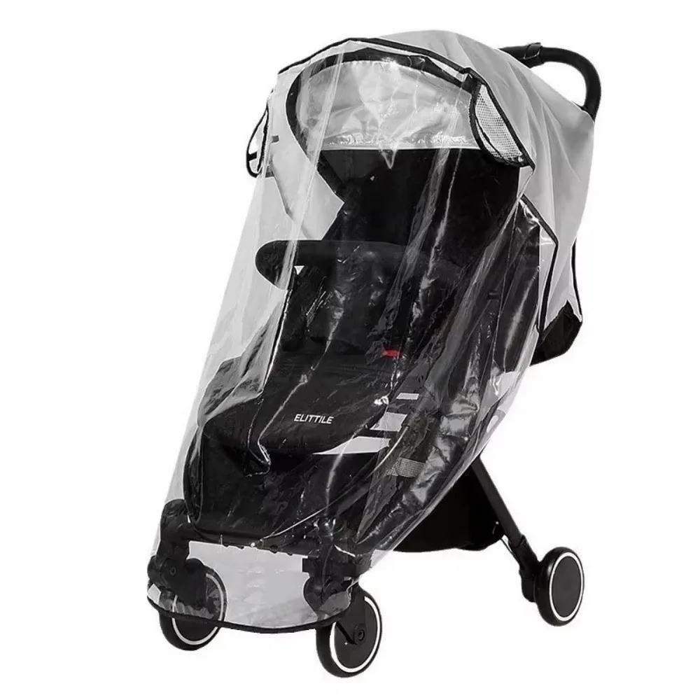 Portable Transparent Stroller Rain Cover 360 Degree Windproof Baby Cart Raincoat Breathable Rainproof Cover Stroller Accessories