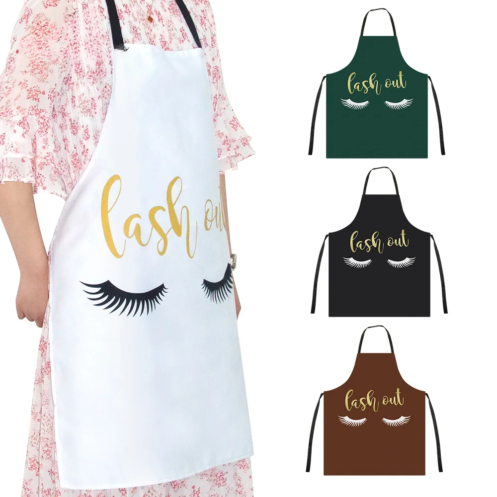 GLAMLASH Eyelash Apron Adult Home Cooking Baking Cleaning Aprons Bibs Women Kitchen Eyelash Extension Makeup Tools