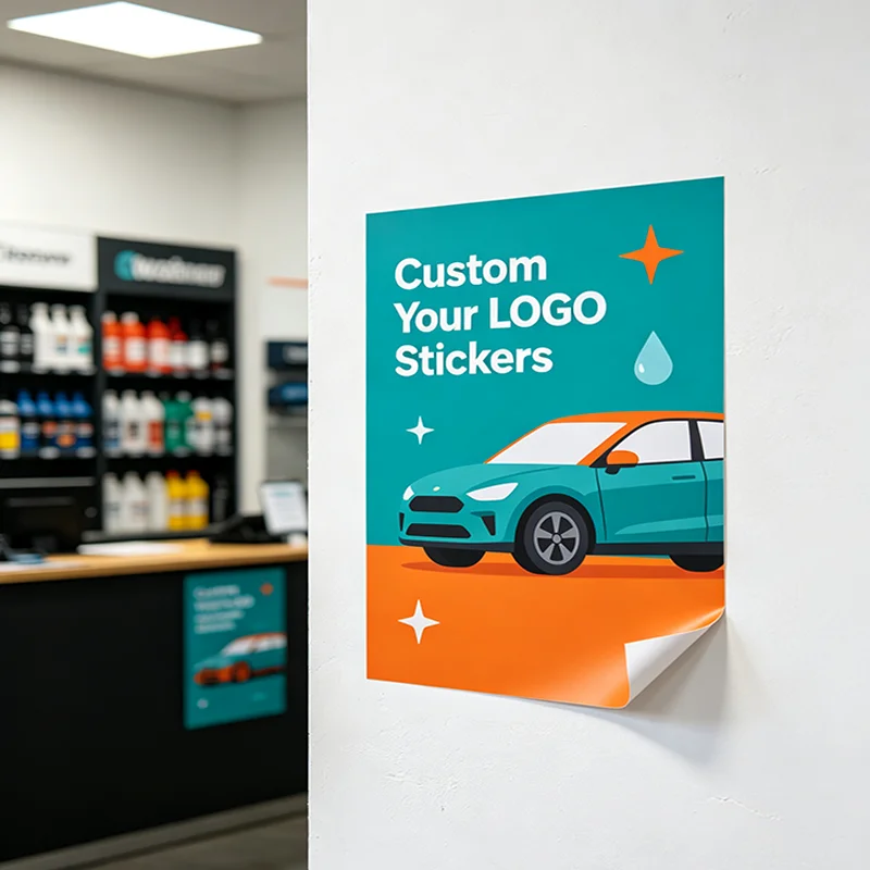 Any Size 100cm Customized Stickers Vinyl Decals Resistant Self-Stick Transparency Store Discount Promotion & Business Activities