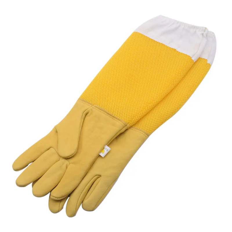 

Beekeeping Gloves Protective Sleeves Ventilated Breathable Anti Bee Sheepskin Long Gloves for Apiculture Beekeeper Prevent Tools