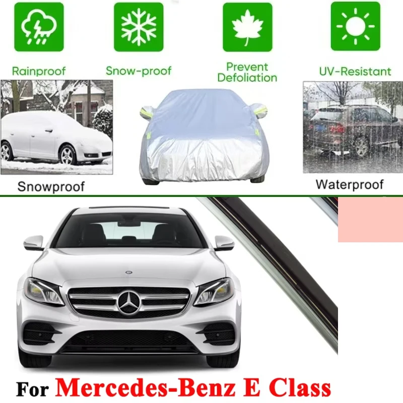 

For Mercedes Benz E Class E180 E200 E220 E250 E300 E350 E400 E450 Full Car Covers Outdoor Sun Anti UV Rain Snow Dust Protection