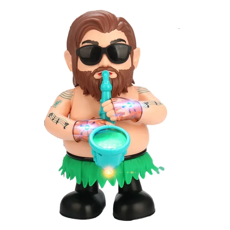Electric saxophone toys with dancing music, electronic doll, cool uncle game, educational toys, birthday gift for children