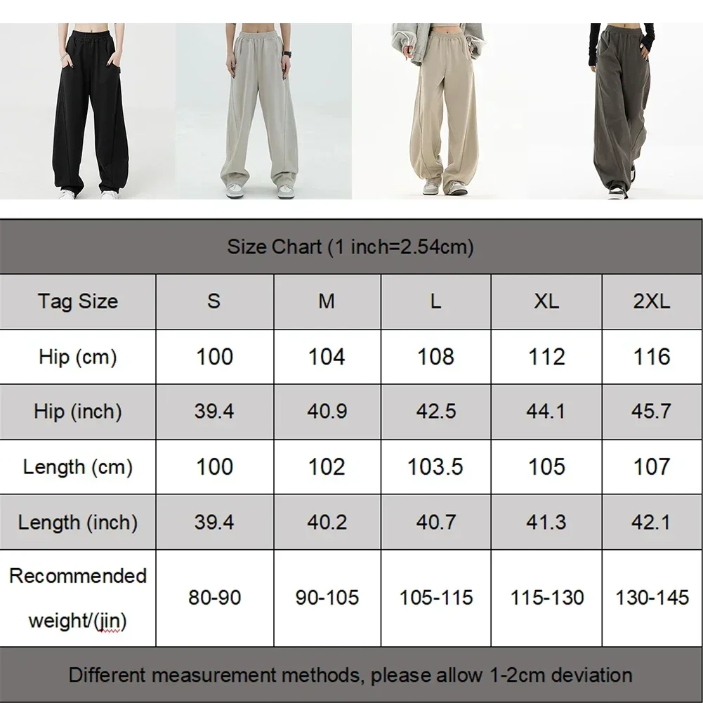 Women's Sports Pants Straight Leg Loose Wide Leg High Waist Casual Sports Pants