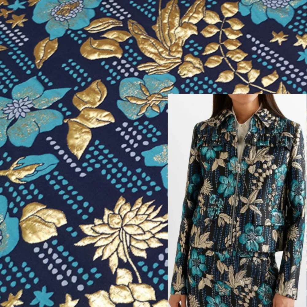 

Ткань жаккардовая брокадная для осенне-зимних ветровок, костюмов, пиджаков, юбок, модная дизайнерская ткань, оптовый материал для пошива одежды