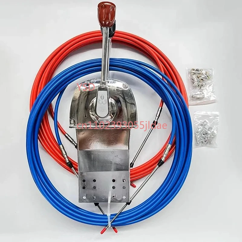 Marine Throttle Head Controller, Double Handle Cable Pulling Manipulator Soft Axis Gear Boat Accessories