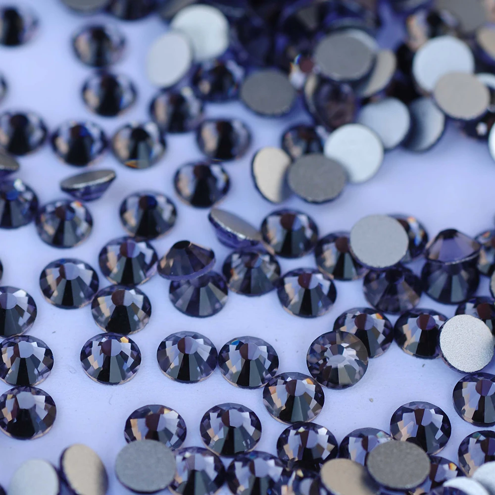PUBRILEX No Hotfix Tansanit Strassstein Flache Rückseite Zum Aufkleben Strass Kristall DIY Nagelcharms Dekoration Glas Kleidungsstein Für Taschen – Detail 2