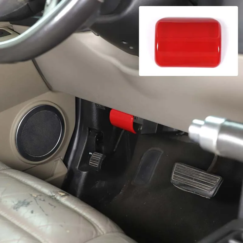

For Hummer H2 2003-2007 Car Handbrake Release Handle Decorative Cover ABS Red/Carbon Fiber Automotive Interior Accessories