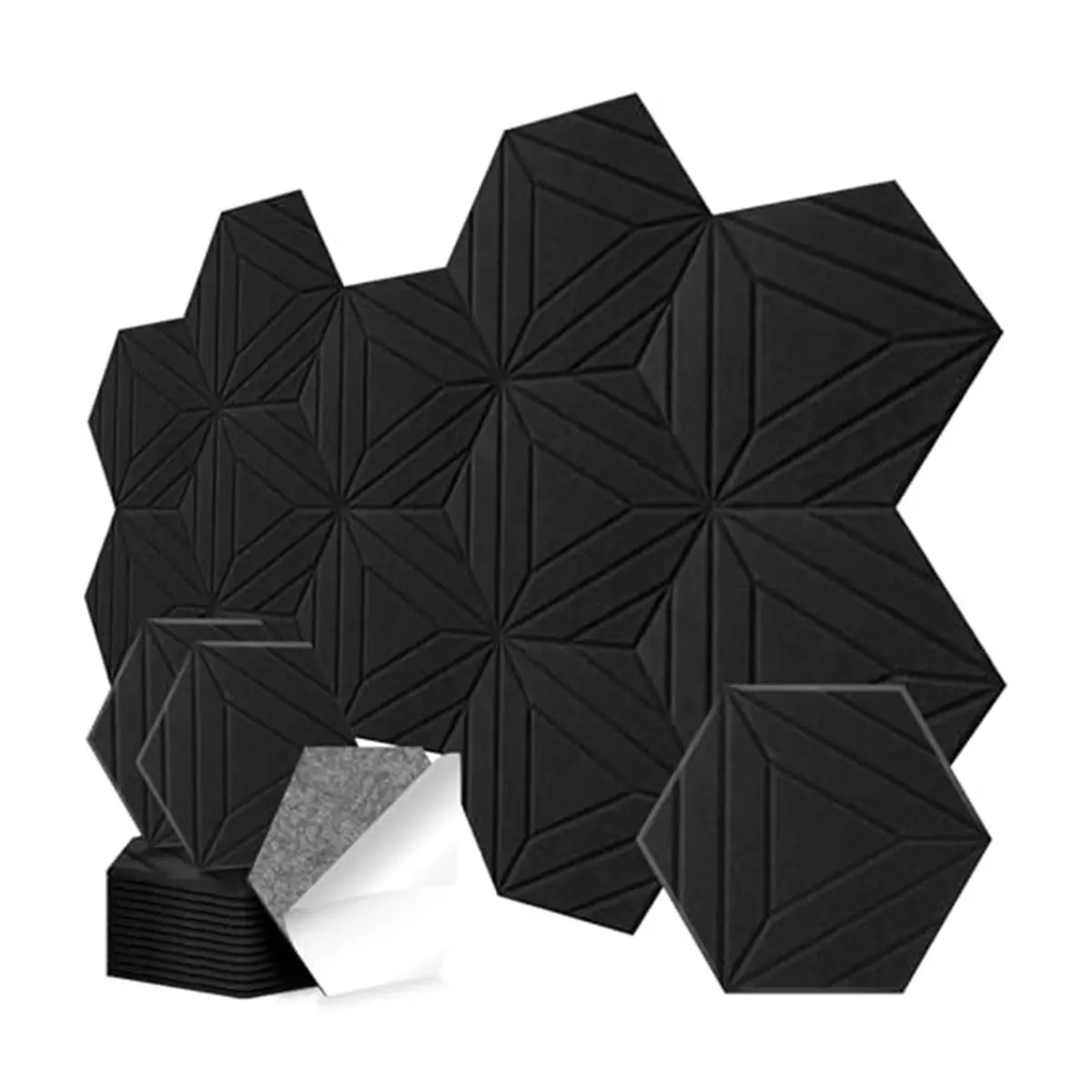 [MEGA SALE]12 Pack Self-Adhesive Hexagon Acoustic Panels, 12
