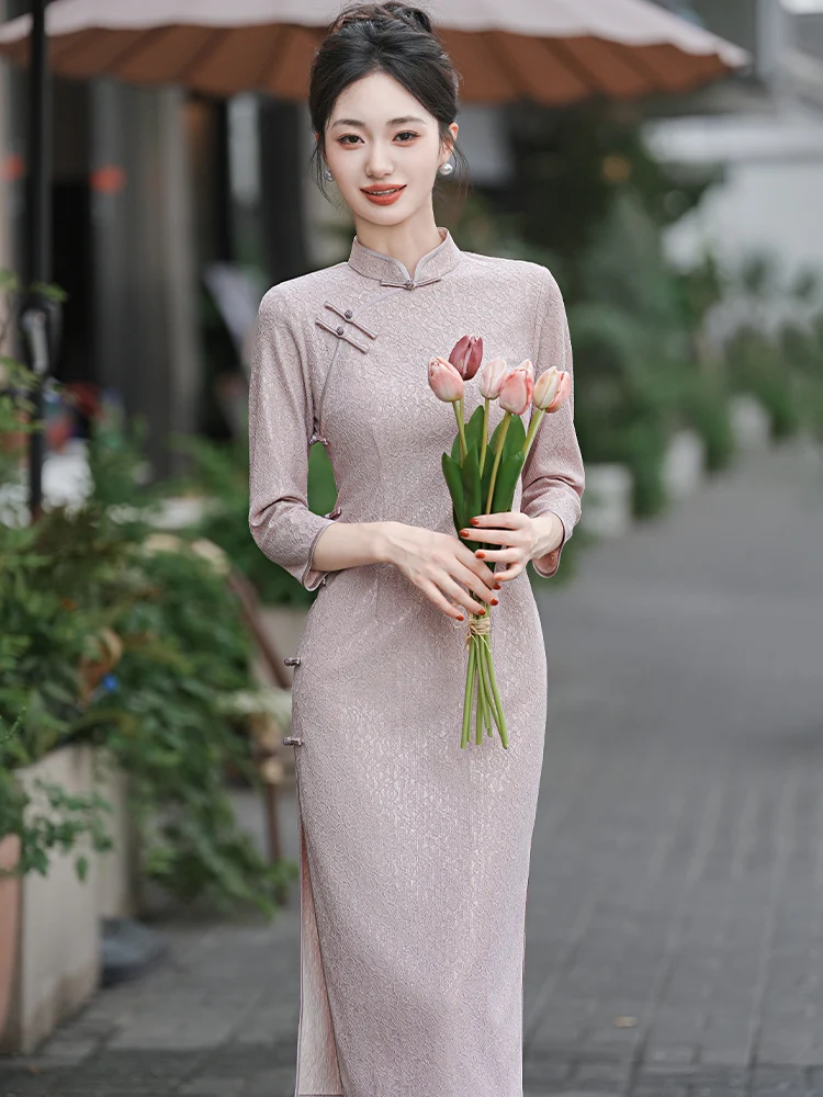 

Young Sle Women's Spring Summer Seven Sve Leather Pink Daily Wedding Banquet Mother of the Bride Clothes