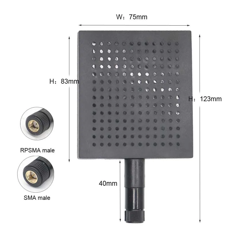 Antena de banda dupla Omni WiFi de alto ganho, macho SMA, macho SMA, 12dbi, 2.4G, 5G, 5.8G