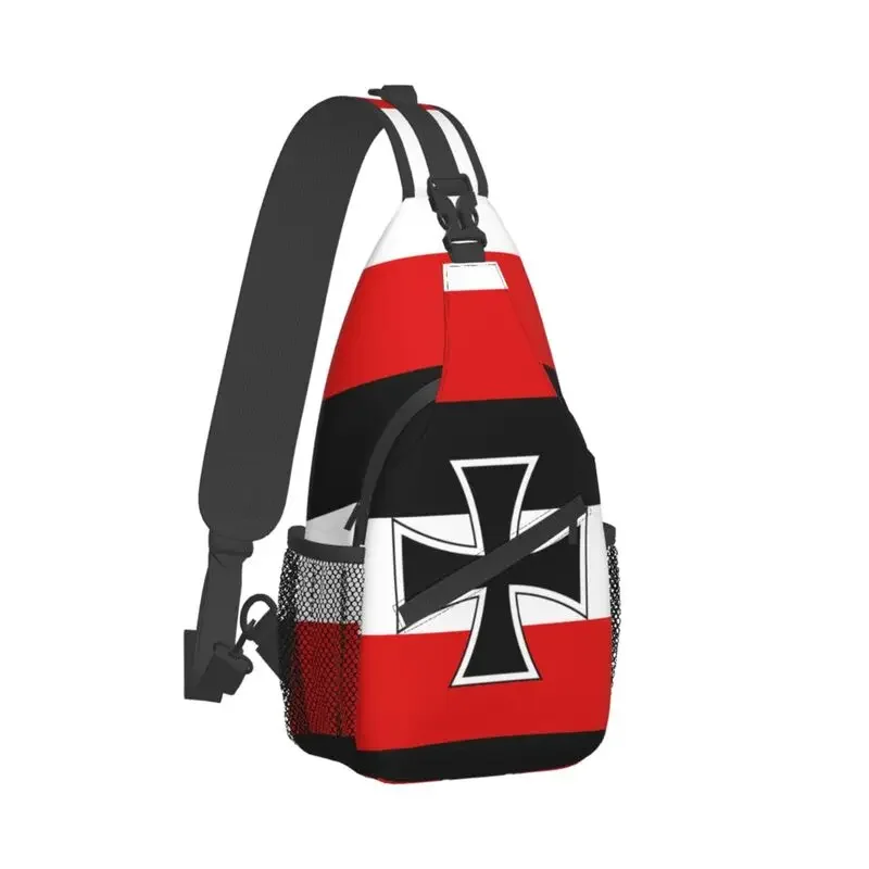 Flag Of German Empire Sling Crossbody Chest Bag Men Fashion flag Shoulder Backpack for Hiking