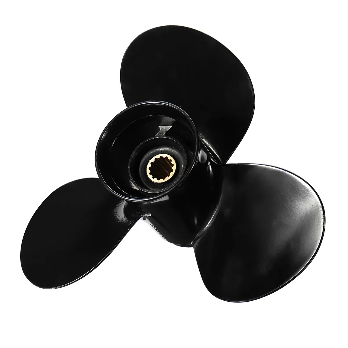 For Mercury 25-70HP 48-855856A5 Boat Outboard Propeller 11 3/8 x 12 Aluminum Alloy Black 13 Spline Tooth Marine Propeller