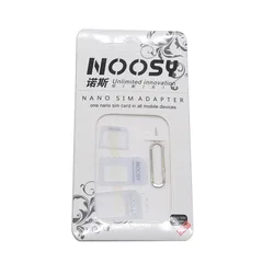 100 zestawów 4w1 Noosy Nano SIM Card Micro SIM Card to Standard Adapter Adapter Adapter Converter Set for Cell Phone with Eject Pin Key