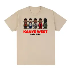 Kanye West Vintage T-shirt Commemorative Printed Retro Loose Harajuku Cotton Men T shirt New Tee Tshirt Womens Tops