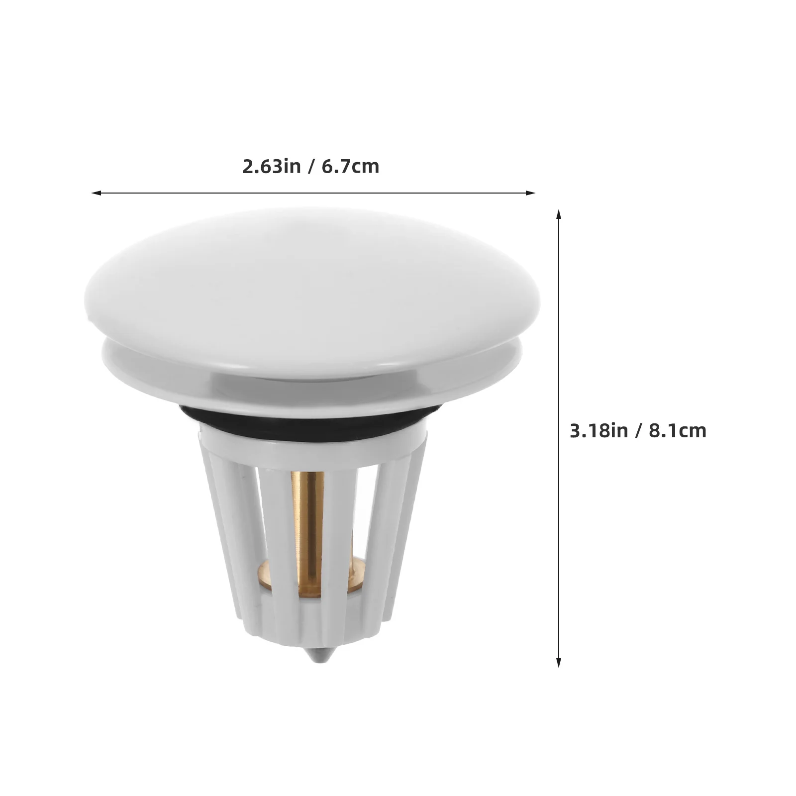 Keramische Push Type Bounce Core Aftapplug Badkamer Wastafel Bad Universele Zeef Filter Anti Terugstroom