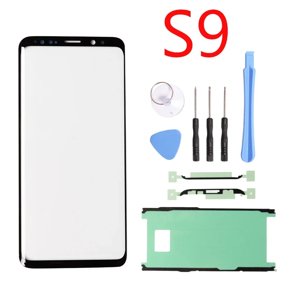 전면 외부 터치 스크린 유리 렌즈 교체 부품, 삼성 갤럭시 S8 S9 G960 S9 플러스 S10 노트 8 9 10 20 플러스, 1 개