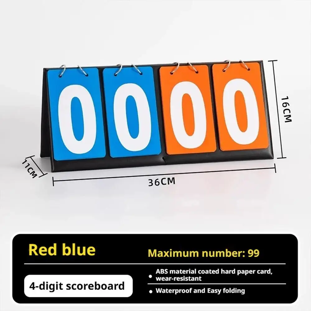 4-Digit Scoreboard Sports Competition Scoreboard for Table Tennis Basketball Badminton Football Volleyball Referee Score Board