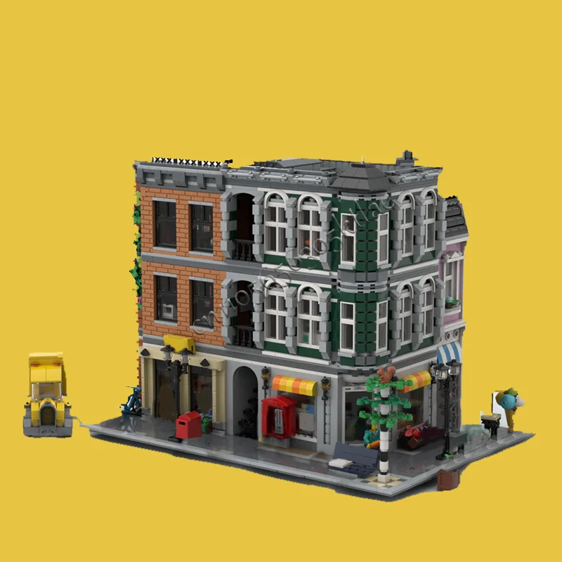 3892 PCS Construction Main Street MOC Customize Modular Building Block Design Popular Educational Simple DIY Holiday Toy Gifts