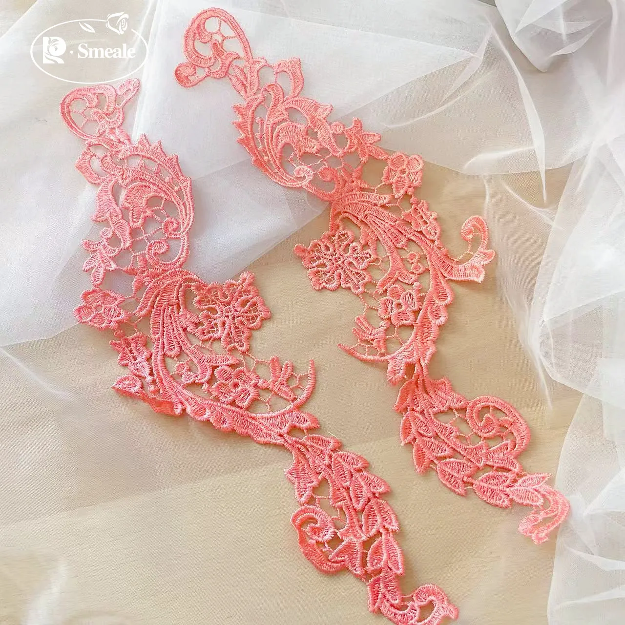 Europäischer Stil, wasserlösliche Spitzenstickerei für Hochzeitskleider, Bildapplikation, handgefertigte DIY-Spitzenkleidungszubehörteile – Detail 5
